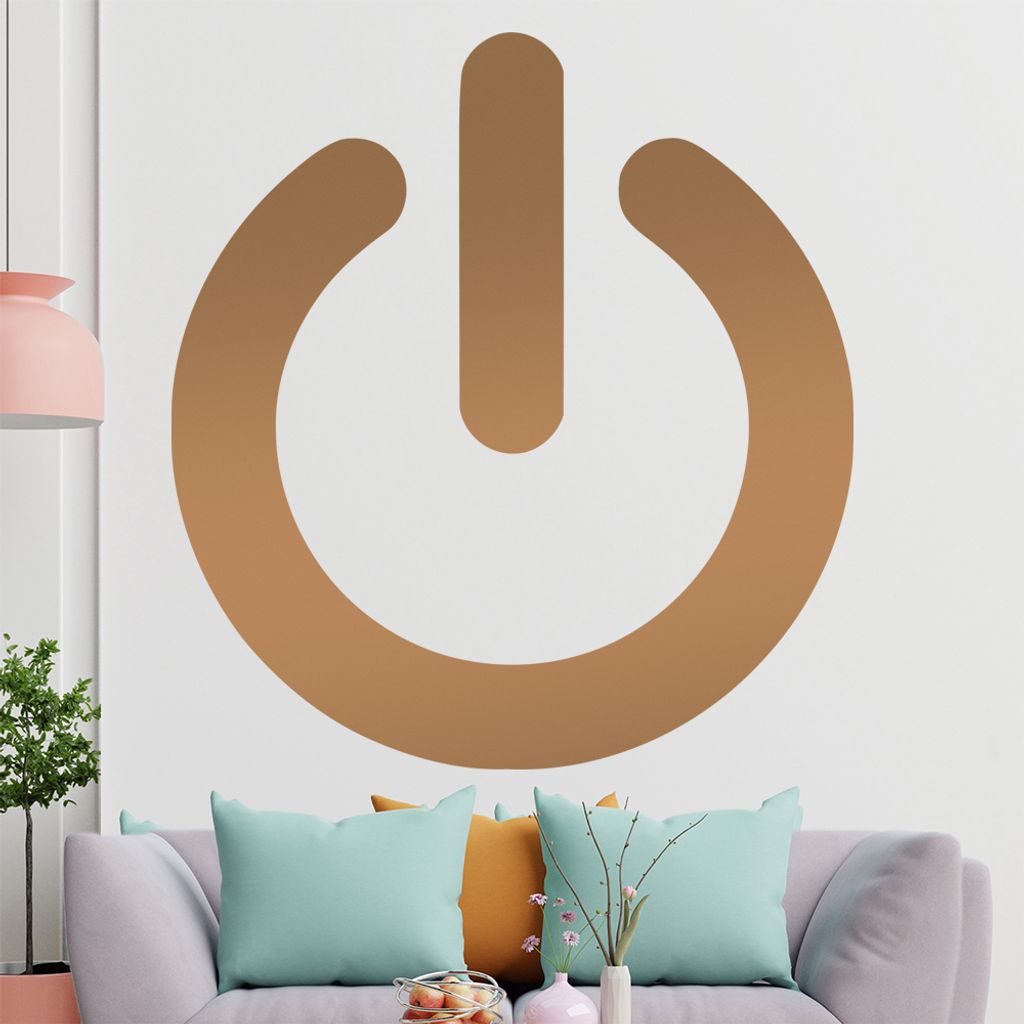 KIWISTAR On Off Button - Knopf Ein Aus Schalter Wandtattoo in 6 Größen - Wandaufkleber Wall Sticker - Dekoration, Küche, Wohnzimmer, Schlafzimme...