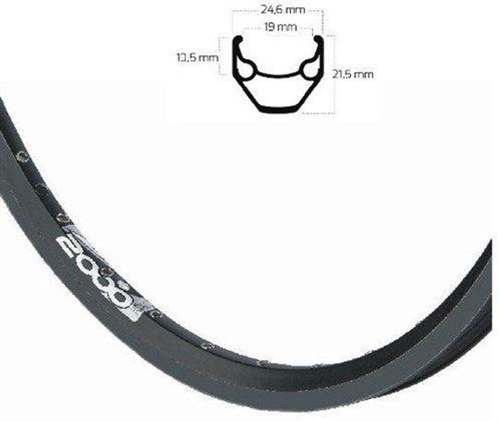 Ryde Velg 28 Zoll 622 ZAC2000 Black Bus 13 36