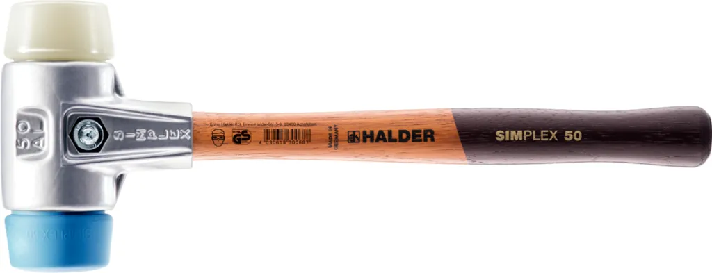 Mazza SIMPLEX Halder Ø 50 TPE-morbido e Nylon: Martello Professionale
