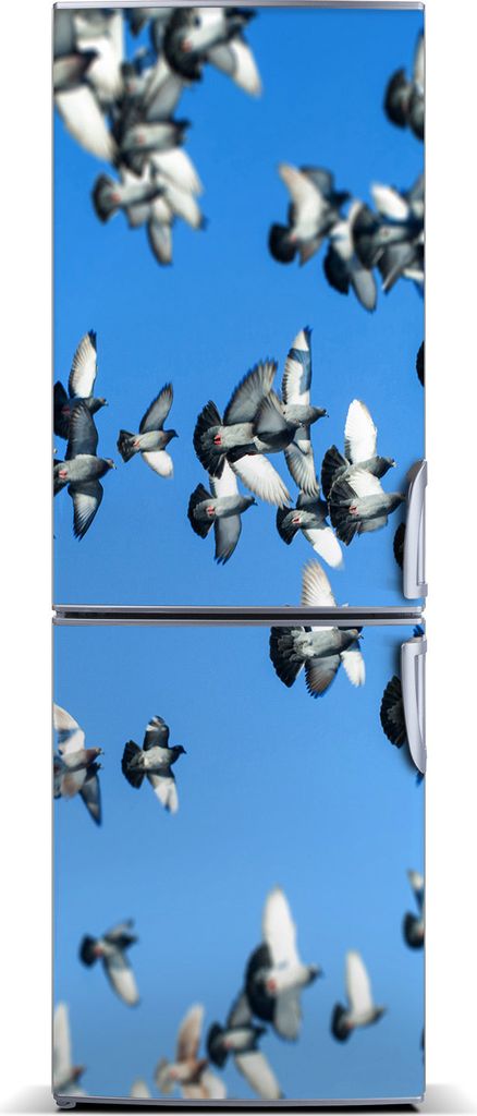 Tulup Kühlschrankdekoration - Magnetmatte - 70 cm x 190 cm - Magnet auf dem Kühlschrank - Tauben In Den Himmel