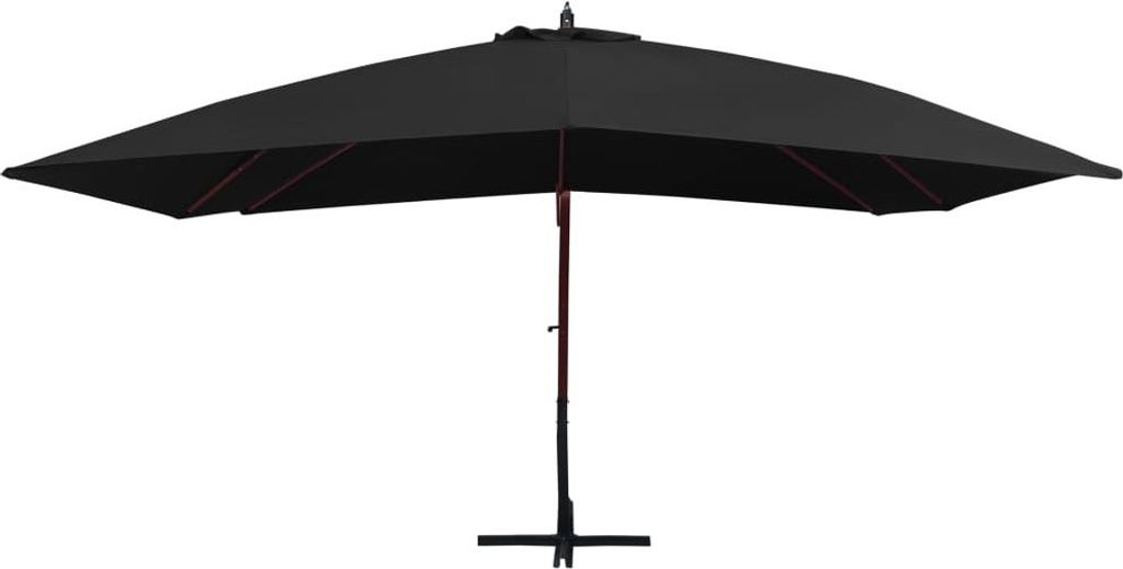 vidaXL Dopravní světelný deštník s dřevěnou tyčí 400x300 cm Obrázek produktu 
