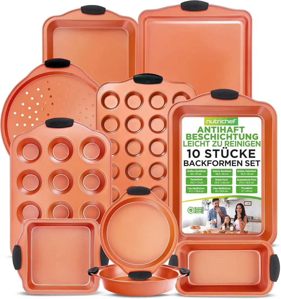 Nutrichef Bakeware Set 10 Pz: Estetica e Performance in Cucina