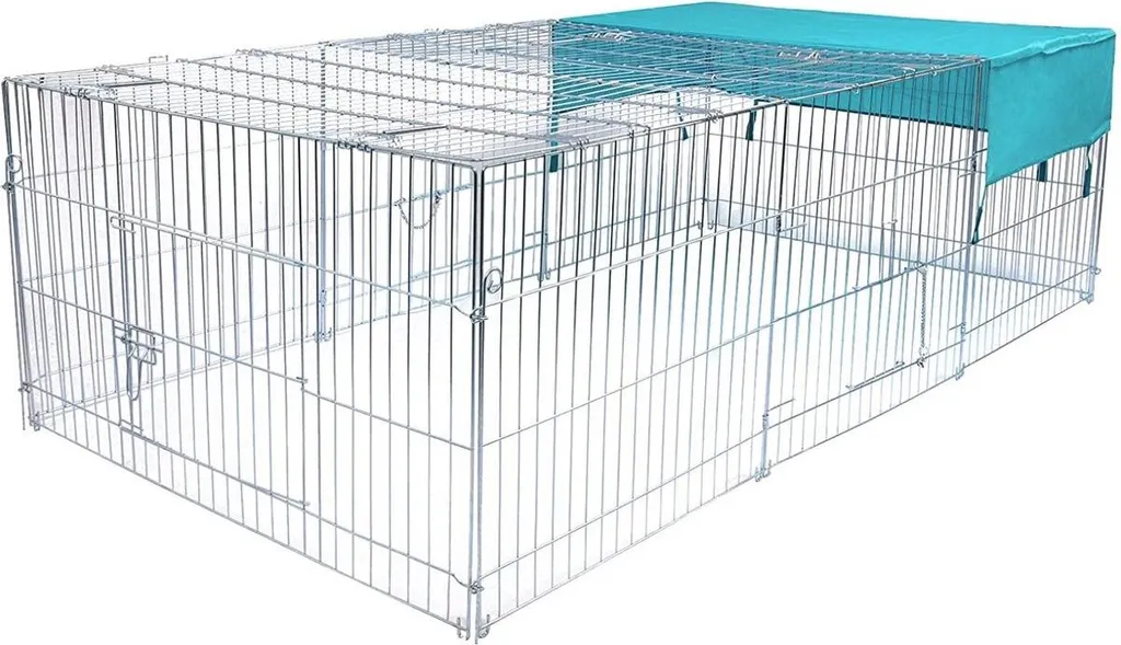 Enclos extérieur pour poules et lapins XL - Idéal jardin et herbe