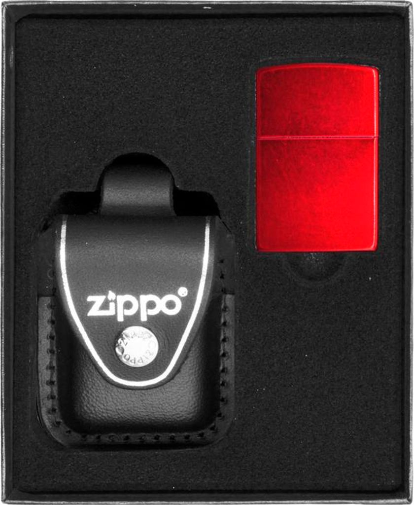 Zippo Feuerzeug Set Candy Apple Red MT LTR Geschenk Nr. 3
