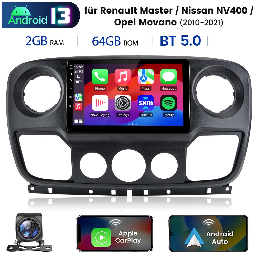 2+64 Go 10 pouces Android 15 Autoradio Carplay Pour Renault Image du produit 