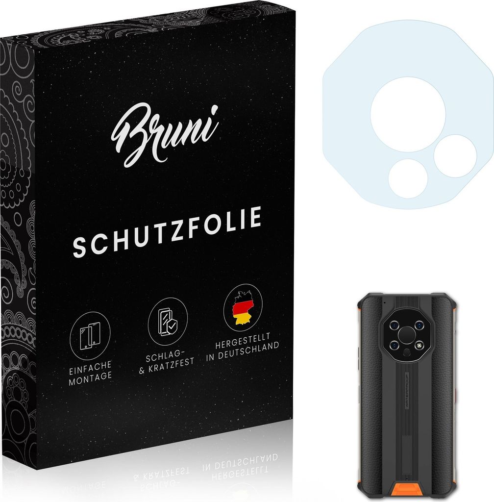 Bruni Basics-Clear 2x Schutzfolie kompatibel mit Oukitel WP13 Lens Folie