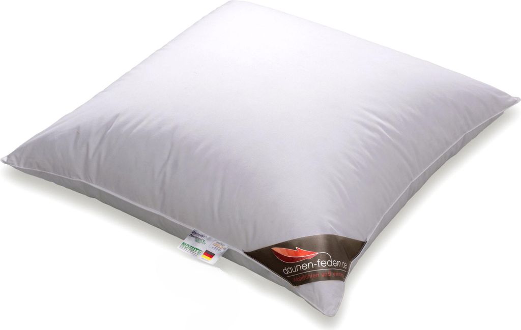 Daunenkissen 80x80 mit 700g 100% Gänsedaunen gefüllt
