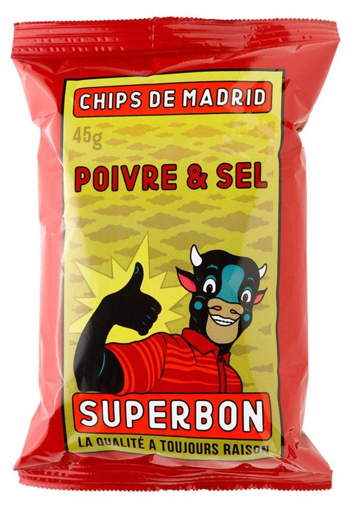 Patatine Superbon Chips Poivre e Sel con pepe e135g Immagine del prodotto 
