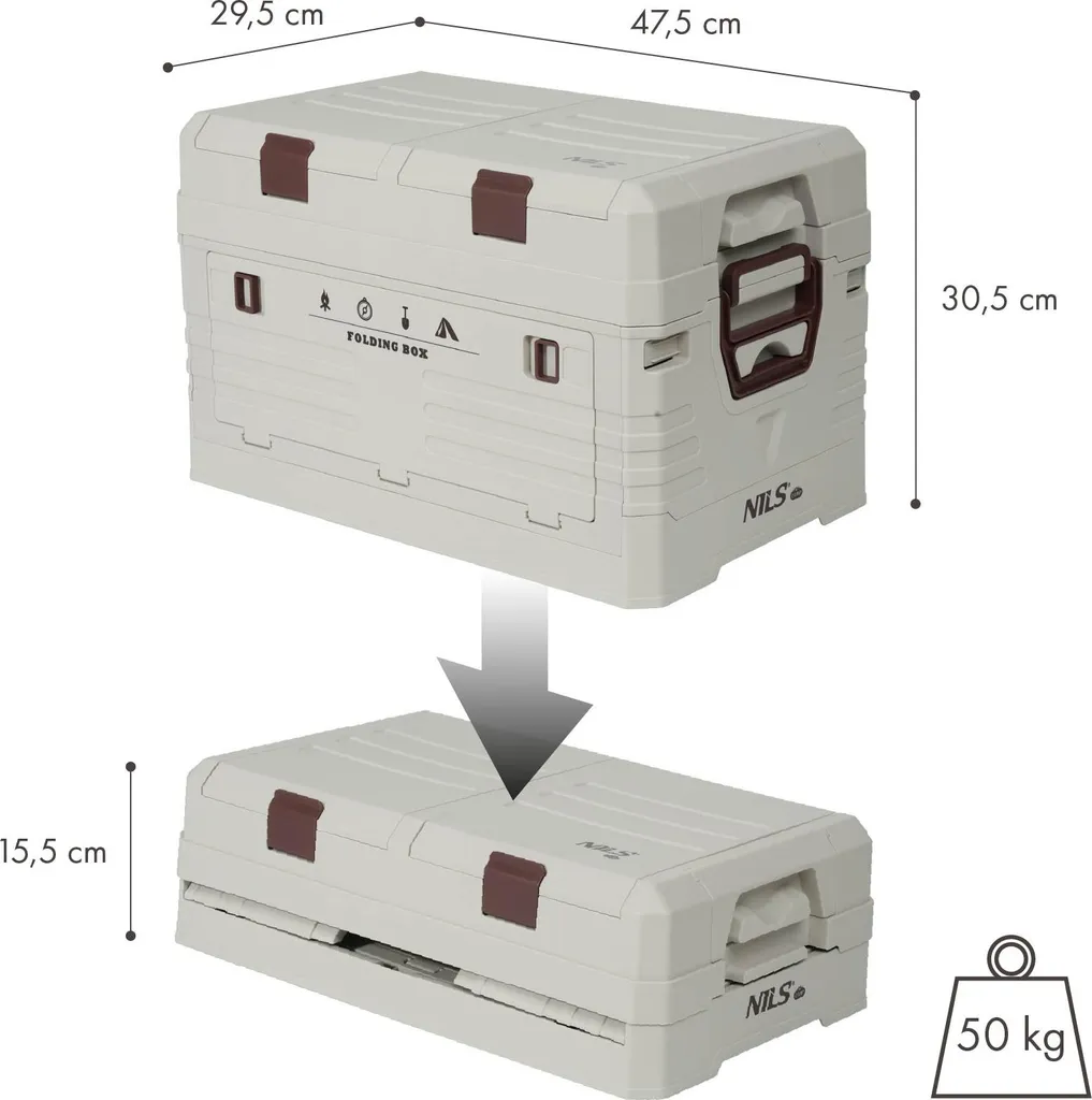 Cassa da Campeggio Nils Camp NCB4003 Grigio 42L - Organizzazione Outdoor - 3