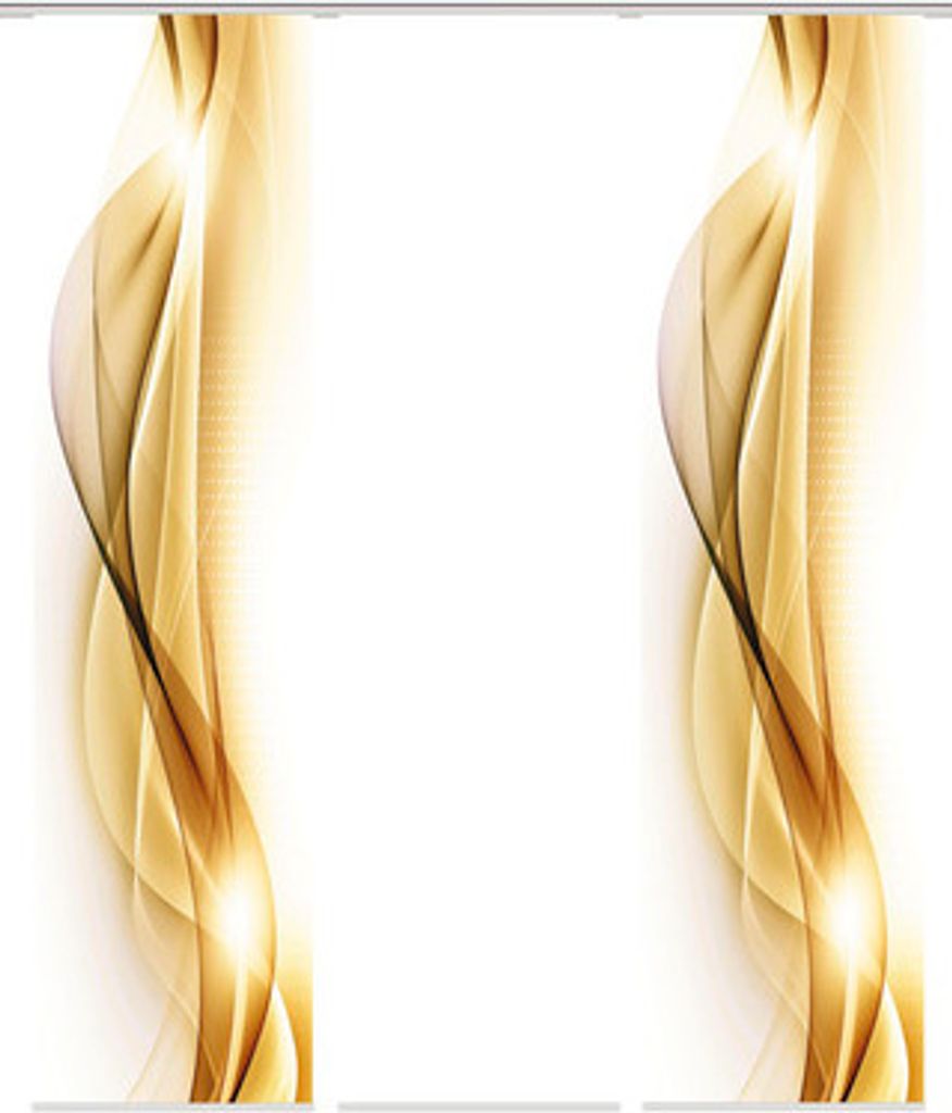 Schiebegardine Digitaldruck Neblana gold 3er-Set 60x245 cm
