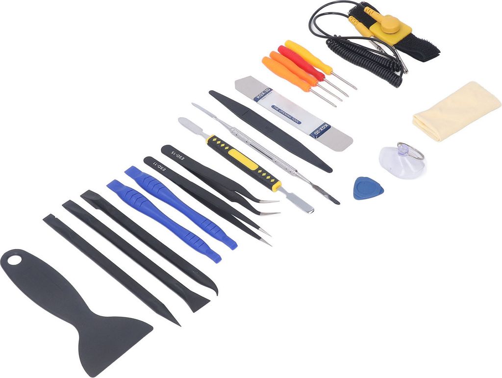 20PCS Telefon Demontage Reparatur Werkzeug Edelstahl Pinzette Ergonomische elektronische Wartung Reinigungsset