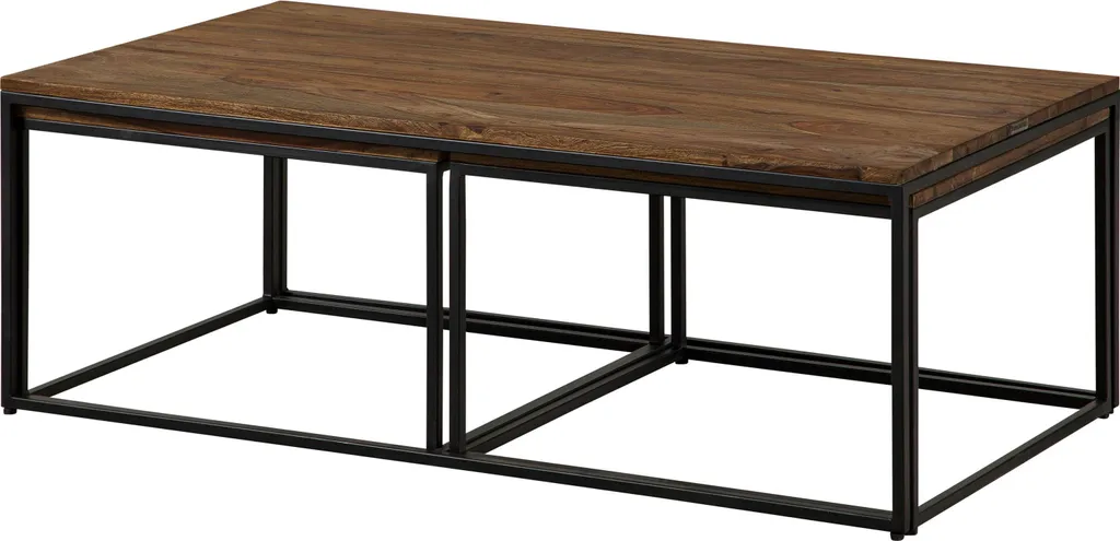 Table basse bois massif durable 118cm LICHTENBERG contre l'usure du temps
