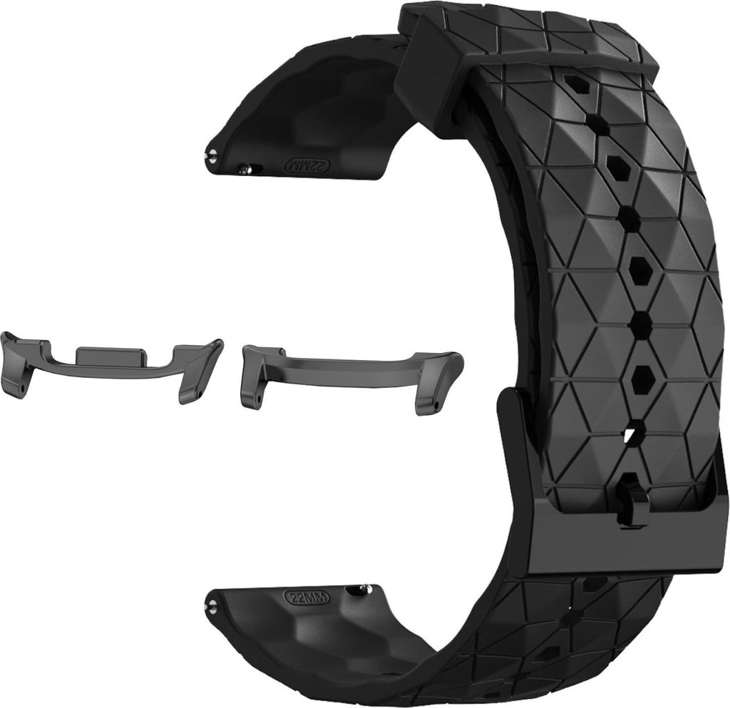 Für Samsung Galaxy Watch 8 / 8 Classic / Ultra 2 Silikon Fußball Design Ersatz Arm Band Schwarz