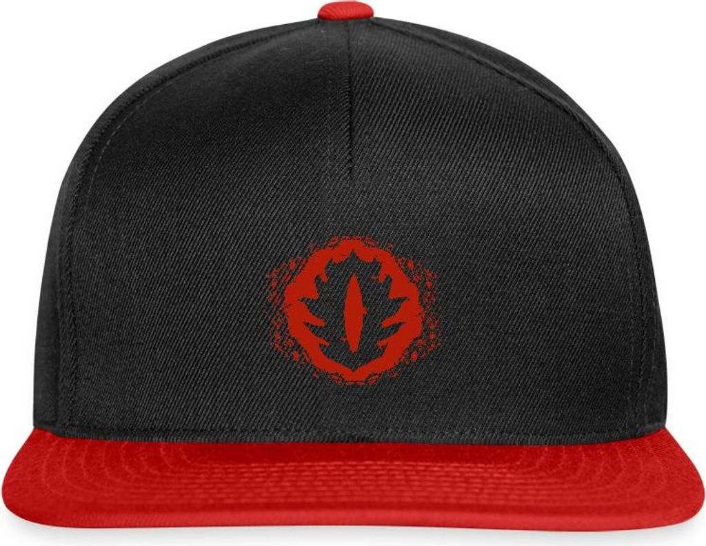 Spreadshirt Der Hobbit Das Auge Saurons Snapback Cap, One size, Schwarz/Rot