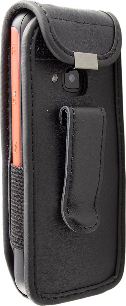 caseroxx Ledertasche mit Gürtelclip kompatibel mit Nokia 5310 (2020) aus Echtleder, Tasche mit Gürtelclip und Sichtfenster