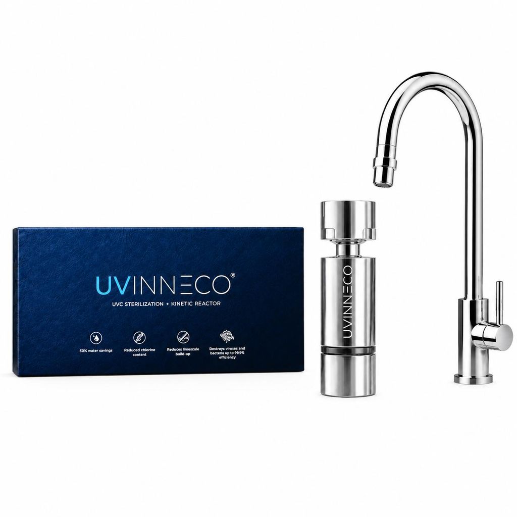 UVINNECO filtro acqua per rubinetto – purificatore UVC/UVA Immagine del prodotto  Immagine generata dall'IA