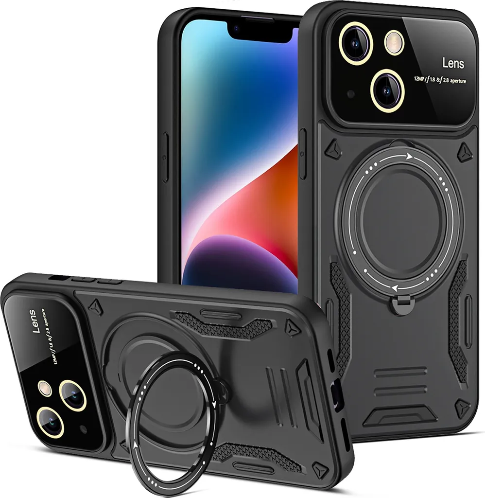 Cover Magsafe iPhone 14 Plus Antiurto con Supporto Anello Magnetico