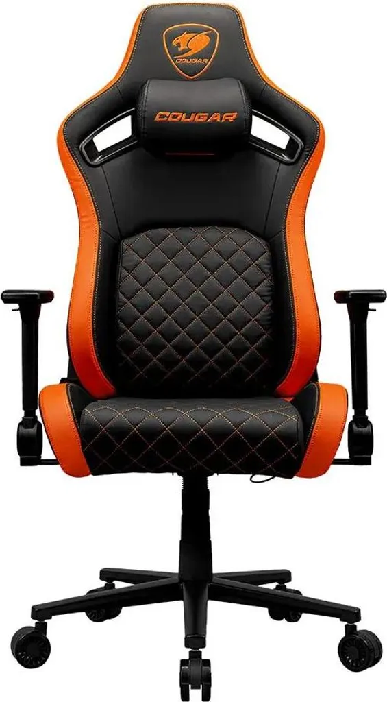 Fauteuil Gamer Cougar Noir avec Dossier Tapissé et Structure Métallique