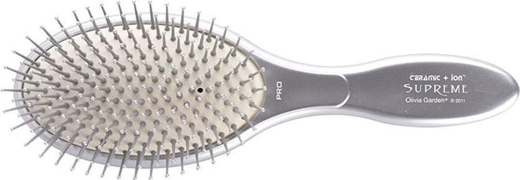 Olivia Garden Care Oval Nylon Hairbrush Silver