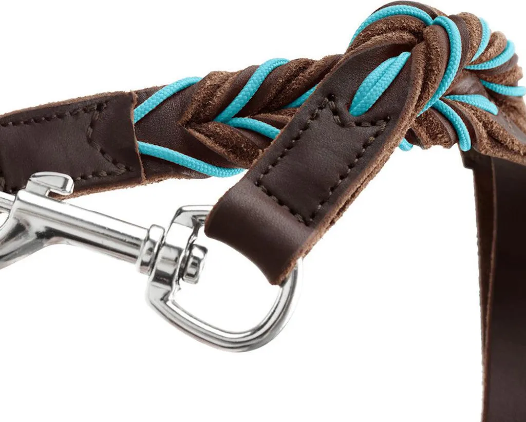 Laisse Hunter Solid Education en corde et cuir avec réglage 3 points - 3
