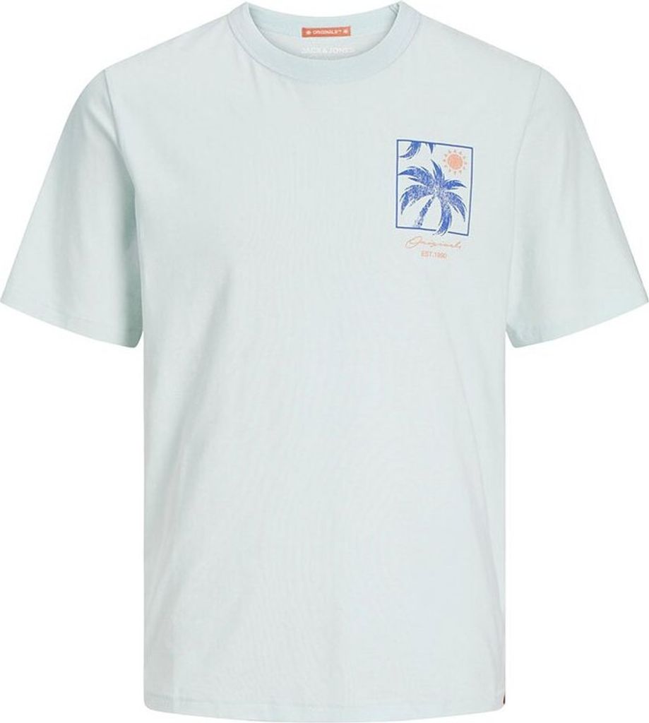 Jack & Jones Palm Back Dut Kurzarm-t-shirt Weiß M Mann Weiß M