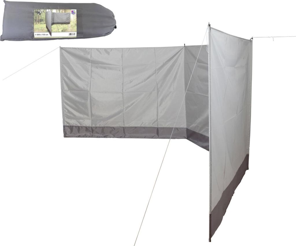 Happy People Windschutz grau 600 x 150 cm Produktbild 