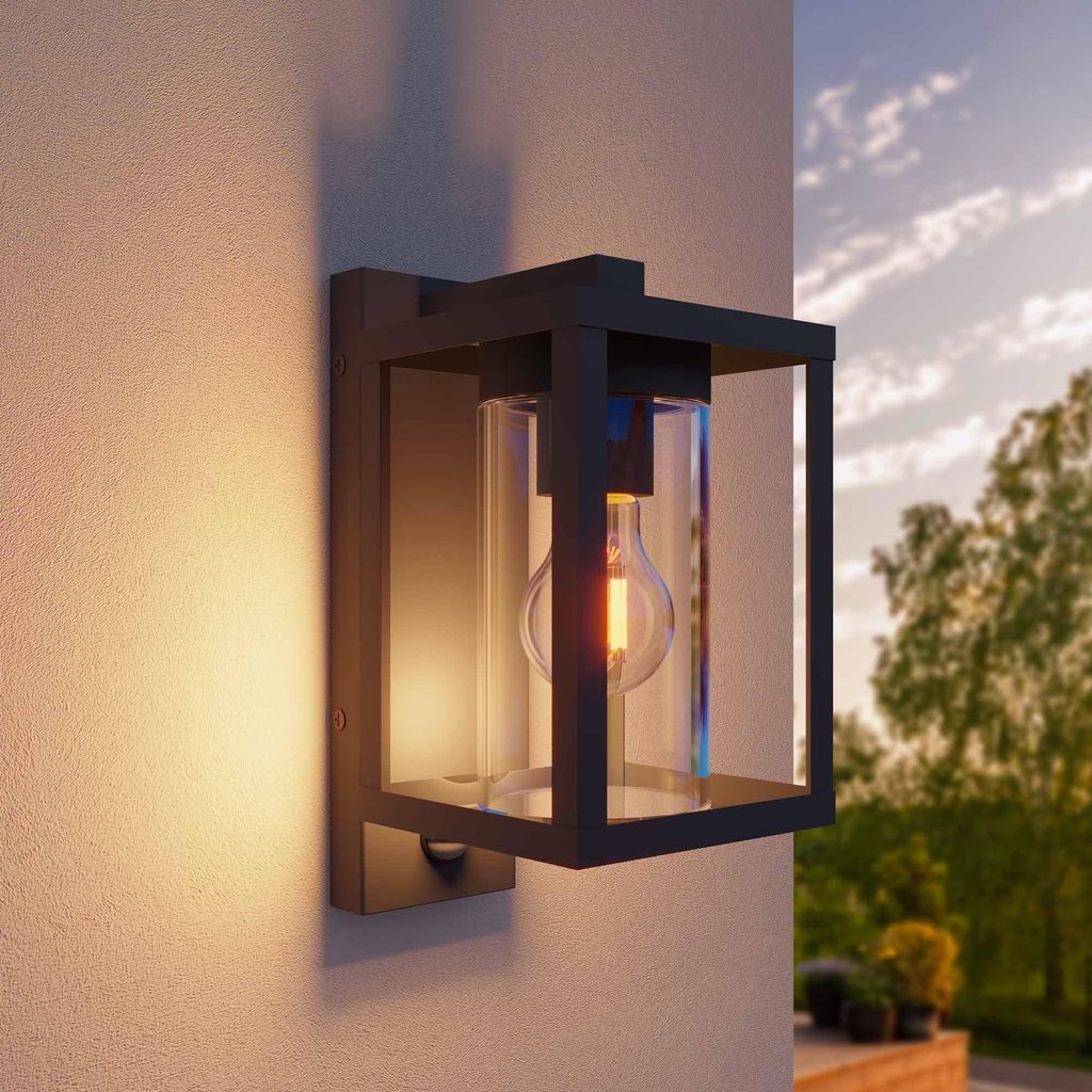 Ledvion LED-Wandleuchte mit Sensor, Anthrazit, 7,5W, 2100K, Produktbild 