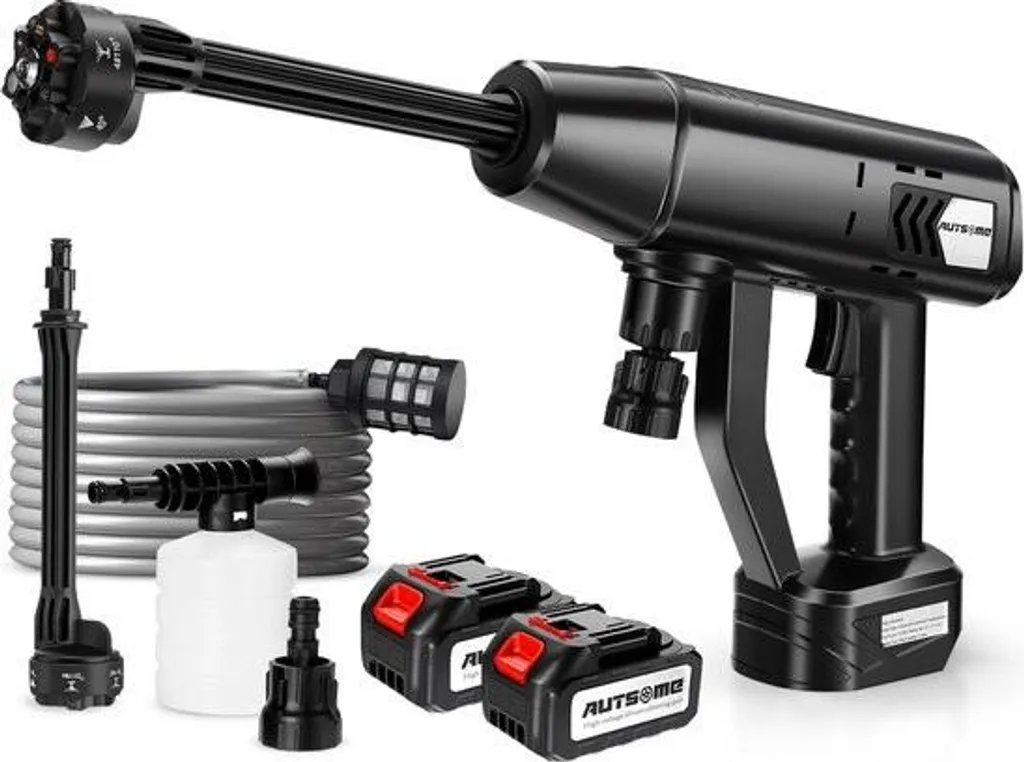 Nettoyeur haute pression sans fil avec 2 batteries et pack accessoires