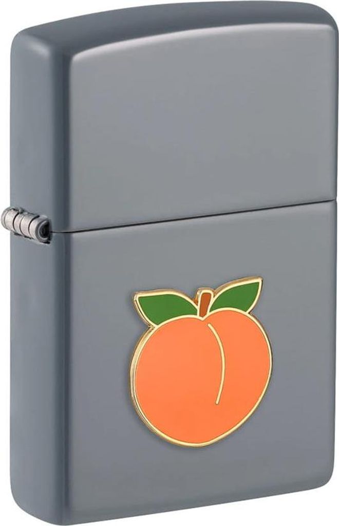 Zippo Feuerzeug Benzin Grau Matte Peach Emblem Windproof USA Original 2021