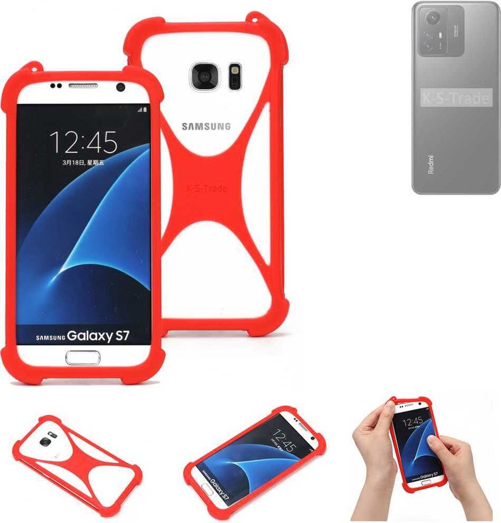 K-S-Trade Handy-Hülle kompatibel mit Xiaomi Redmi Note 12S Schutz-Hülle Bumper Silikon Schutz Hülle Cover Case Silikoncase Silikonbumper TPU