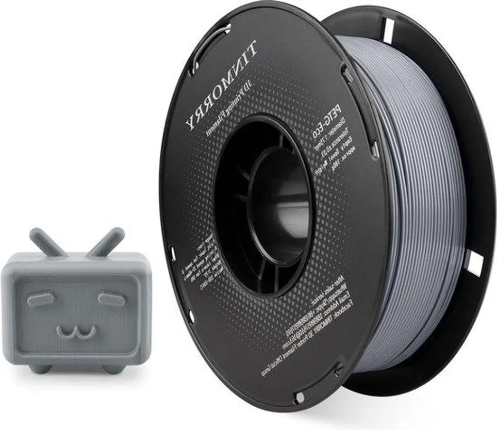 Filament PETG 1.75mm Gris 1kg - Fini le Warping et les Bris de Pièces