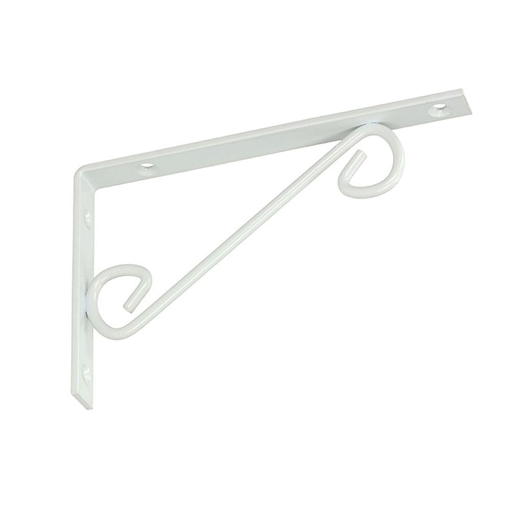 Regalhalter 200x125mm Regalträger Regalwinkel Wandkonsole Antik Retro weiß