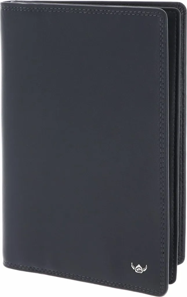Porte-carte d'identité avec Protection RFID en Cuir Bleu Marine Polo
