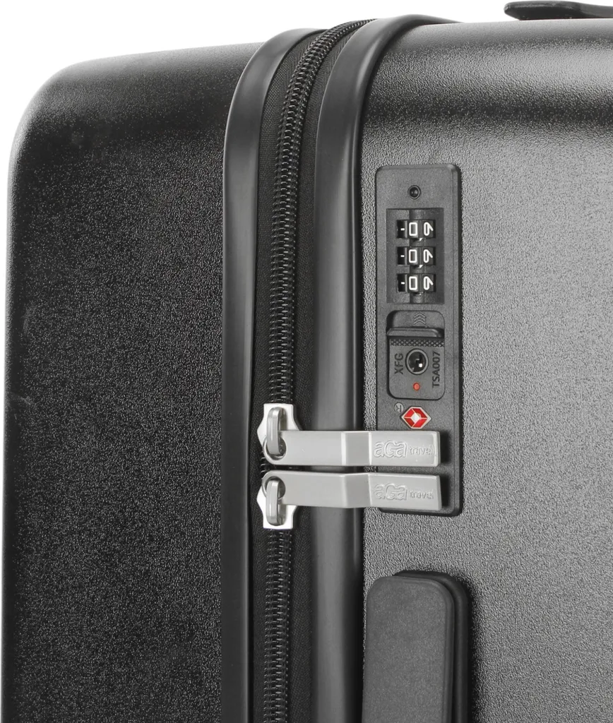 Valise Aga Travel MR4671 Jaune Clair Rigide à 4 Roues 360° Sécurisée - 2