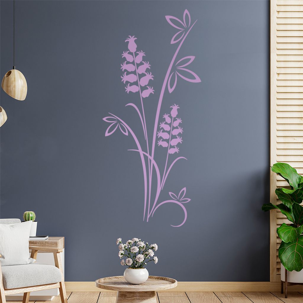 Blüten - Staude - Kelch Wandtattoo in 6 Größen - Wandaufkleber Wall Sticker - Dekoration, Küche, Wohnzimmer, Schlafzimmer, Badezimmer