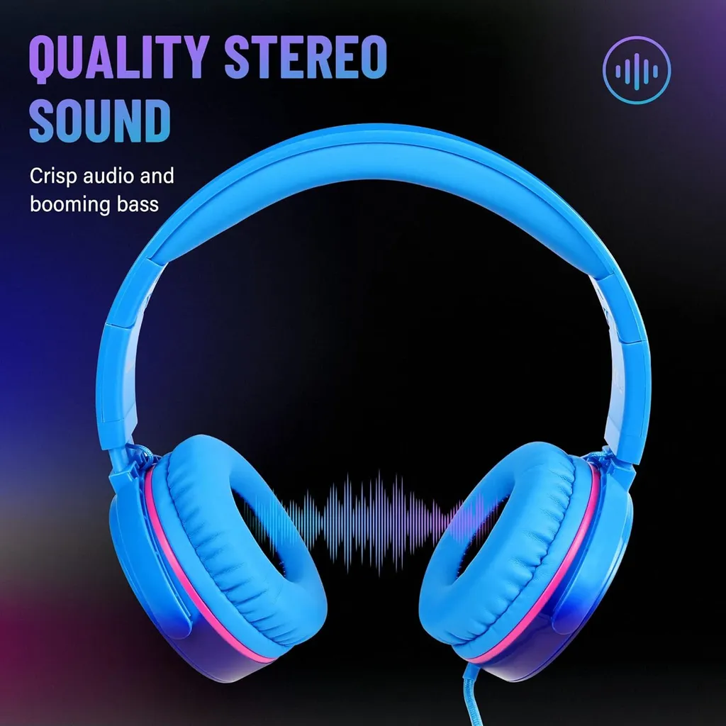 Cuffie Stereo Cablate Pieghevoli: Jack 3,5mm e Microfono Integrato - 2