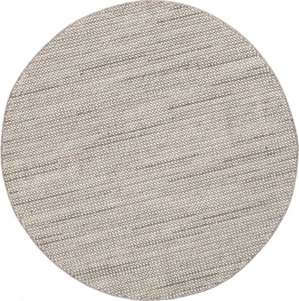 Tapis rond gris clair Ava 120x120 cm - Tapis facile d'entretien et doux