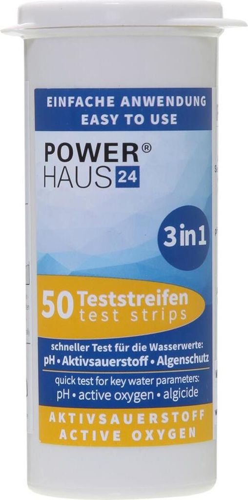 POWERHAUS24 3 in 1 Teststreifen Aktivsauerstoff, pH & Produktbild 