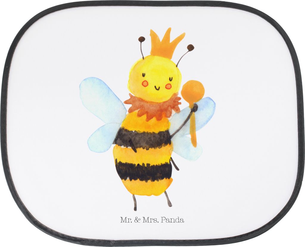 Mr. & Mrs. Panda Sonnenschutz Fürs Auto Biene König - Weiß - Geschenk, blendschutz, für, Hitzeschutz, Sonnenblende