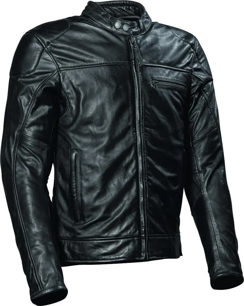 Blouson en cuir moto DIFI Boston Black EDT noir taille 52 pour homme