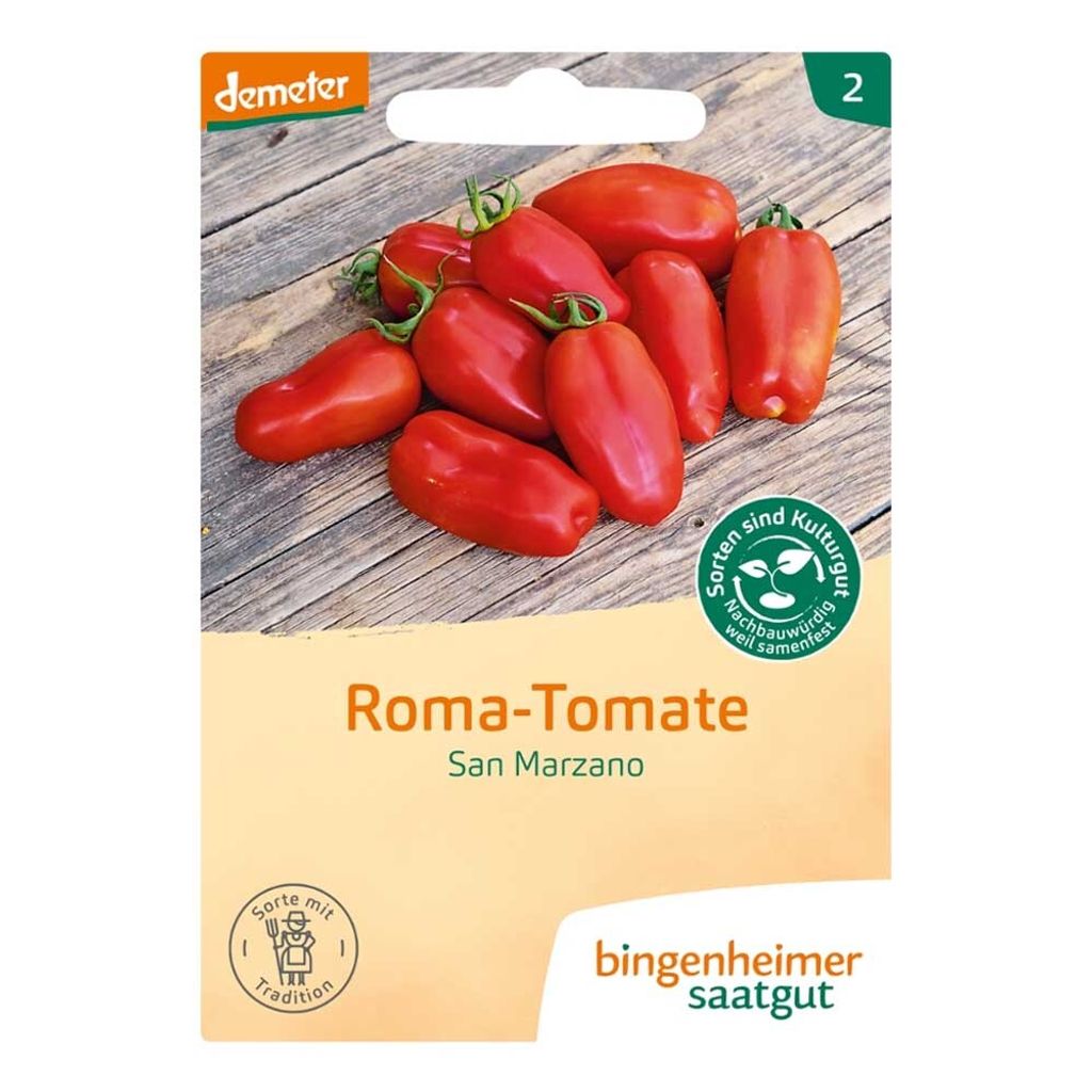 Bingenheimer Saatgut Tomate "San Marzano" 1 Stück