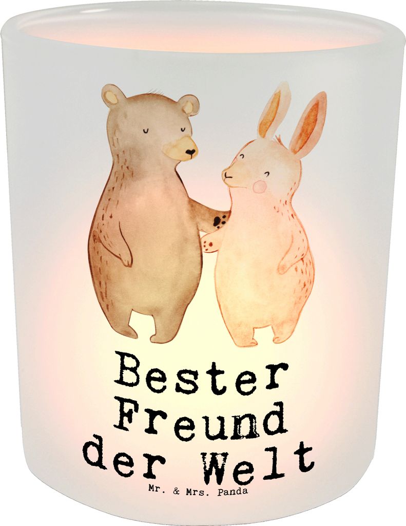 Mr. & Mrs. Panda Tisch Windlicht Hase Bester Freund der Produktbild 