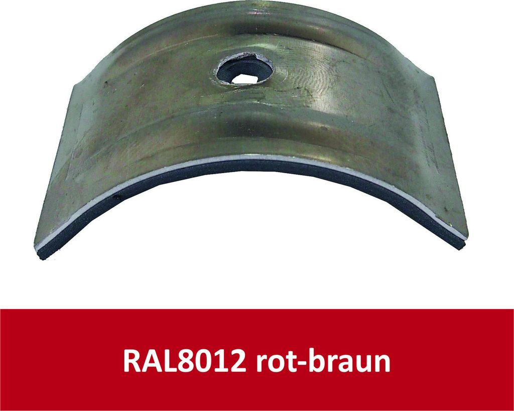 Kalotten für Welle 150/50, Alu RAL8012 rotbraun/ Pck a 100 Stück