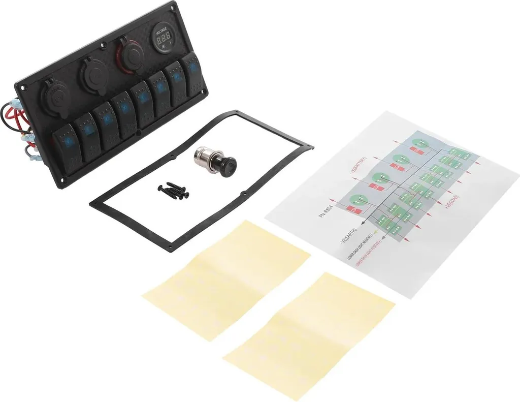 Tableau de commande électrique étanche IP65 pour bateau et camping-car - 4