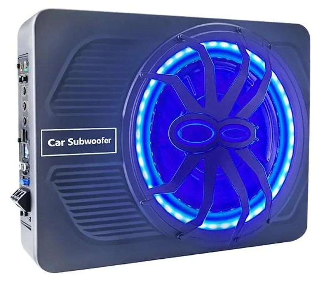 Subwoofer de voiture puissant design compact et système LED multicouleur