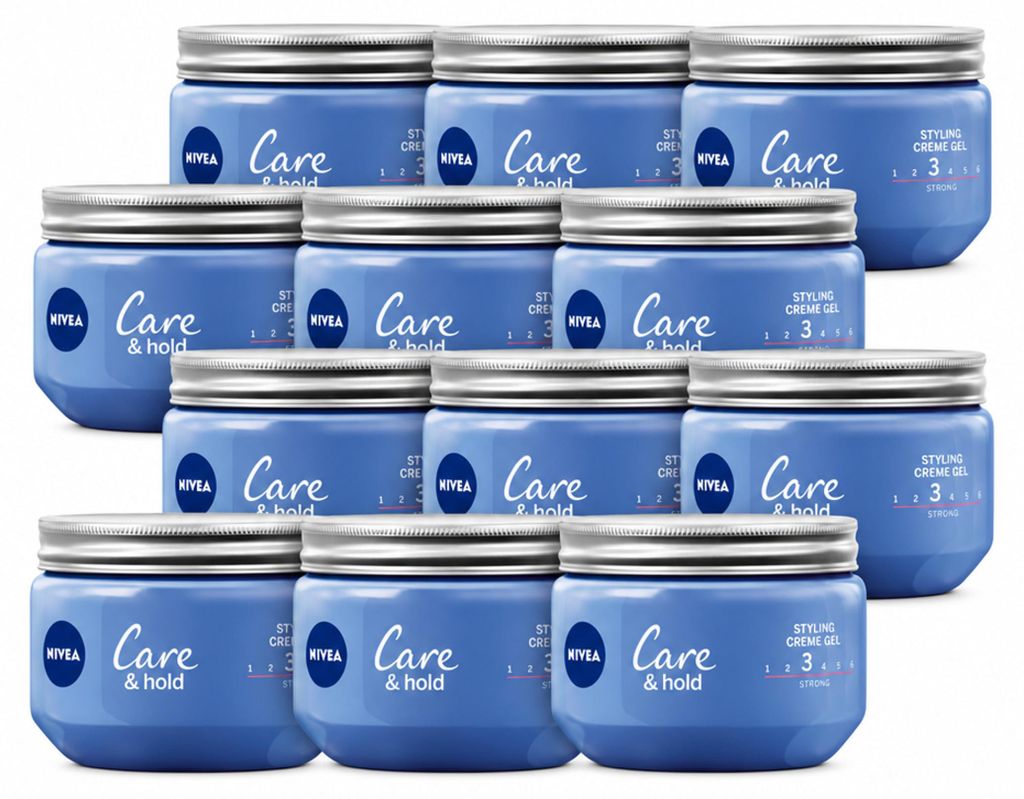 12 x NIVEA Care & Hold Styling Crème Gel - 150 ml - Productafbeelding 