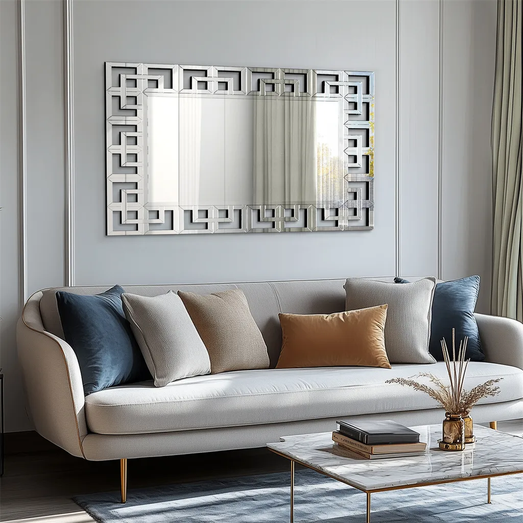 Miroir Mural Moderne ARTLOGE 120x70cm avec Finition de Luxe Ultra Fine
