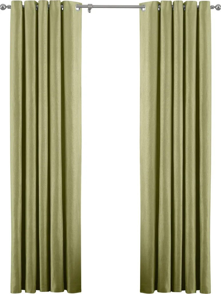 Riva Home Atlantic Rideaux à œillets RV1072 Vert 229cm x 229cm Qualité