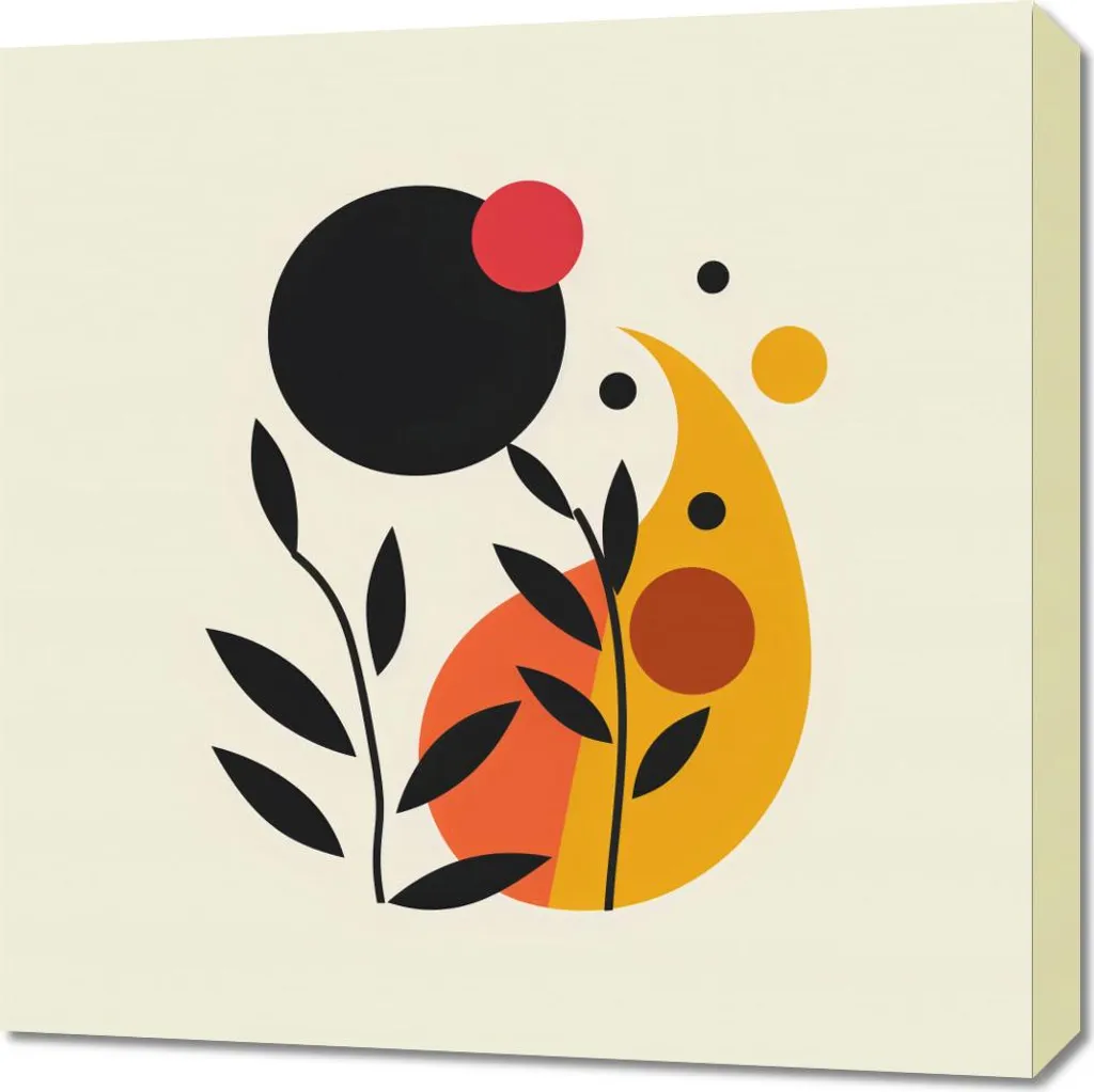 Quadro Moderno Fiori 60x60cm - Decorazione Murale Fiore al Sole