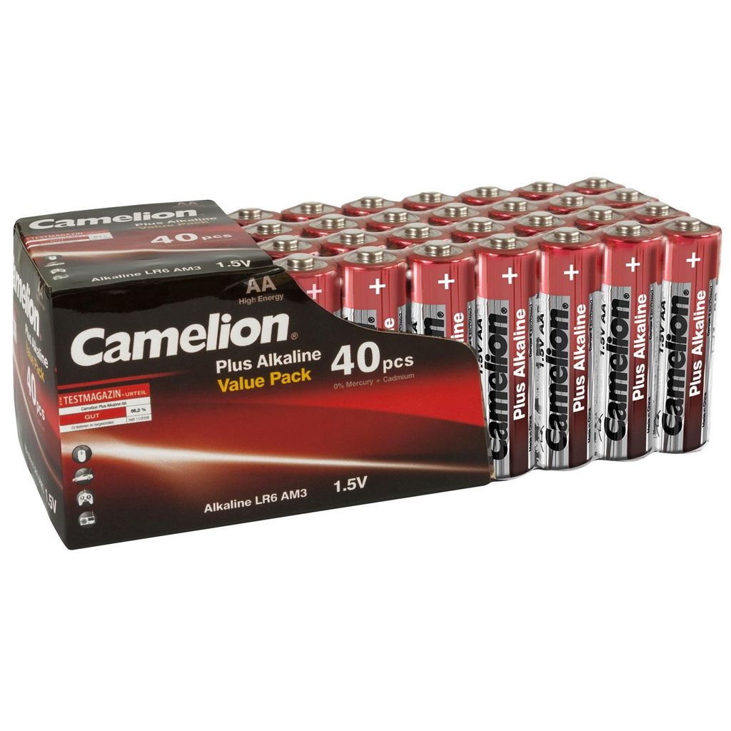 Pile mignon CAMELION Plus alcaline 1,5 V LR6 type AA, Image du produit 